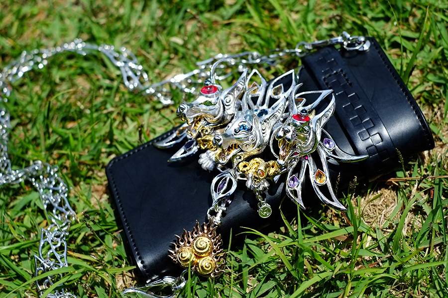 Wallet Chain/silver/Three headed nine tailed silver wolf-fox -三頭九尾の銀狼狐-